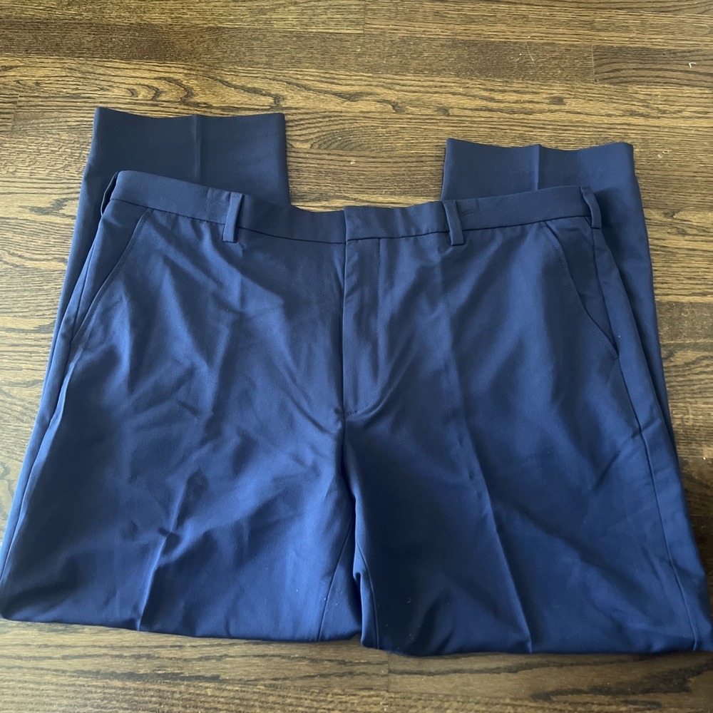 George Wrinkle Resistant Suit Pant Dark Navy 42 X 30 NWT